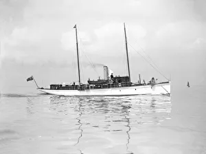 The steam yacht Sheilah, 1911. Creator: Kirk & Sons of Cowes