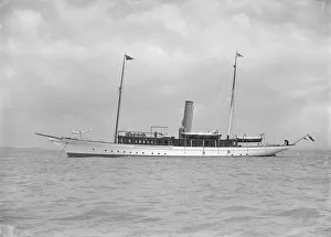 The steam yacht Sirocco II, 1911. Creator: Kirk & Sons of Cowes