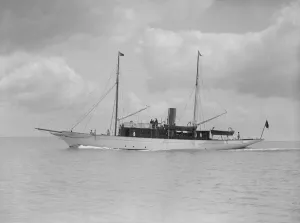 The steam yacht Ursula, 1911. Creator: Kirk & Sons of Cowes