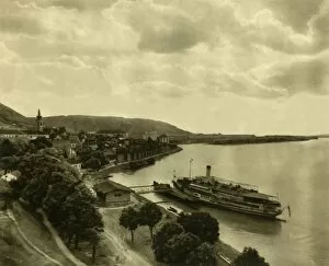 Danube Gallery: Steamboat on the Danube at Hainburg, Lower Austria, c1935. Creator: Unknown