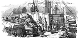 Volga Prints: Steamboat on the Volga; A Journey on the Volga, 1875. Creator: Nicholas Rowe