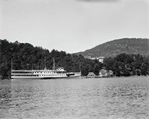 Landing Prints: Steamer approaching Rogers Rock landing