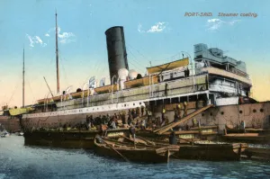 Refuelling Prints: Steamer coaling, Port Said, Egypt, 20th century