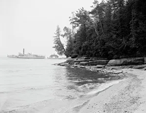 Champlain Prints: Steamer landing, Hotel Champlain