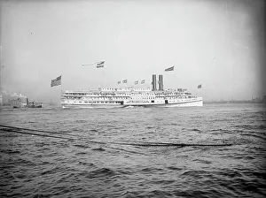Dry Plate Negative Prints: Steamer Priscilla, Fall River Line, c1901. Creator: Unknown