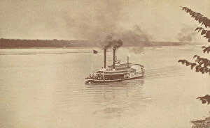 River Mississippi Gallery: Steamer R.E. Lee Racing with Natches When Nearing St. Louis, ca. 1870