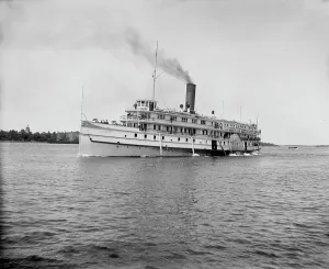 Sidewheeler Prints: Steamer Toronto, Alexandria Bay, Thousand Islands, (1901?). Creator: Unknown