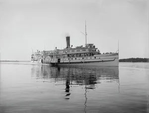 Archipelago Prints: Steamer Toronto at Gananoque, Thousand Islands, (1901?). Creator: Unknown