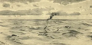 Indian Ocean Prints: Steamship on the Indian Ocean, 1898. Creator: Christian Wilhelm Allers