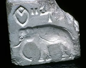 Steatite seal with Elephant, Indus Valley, Mohenjo-Daro, 2500 - 2000 BC