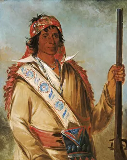 Creek Gallery: Steeh-tcha-kó-me-co, Great King (called Ben Perryman), a Chief, 1834. Creator: George Catlin