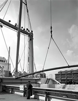 Greater Manchester Prints: Steel bars being loaded onto the Manchester Renown, Manchester, 1964. Artist
