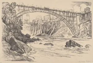 Pennell Joseph Gallery: The Steel Bridge, 1910. Creator: Joseph Pennell