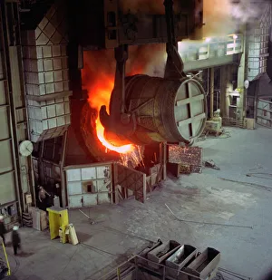 Iron Prints: A steel pour at Newton Chambers, Chapeltown, Sheffield, South Yorkshire, 1971. Artist