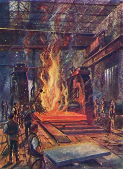 Archibald Williams Gallery: Steel Rolling, c1917