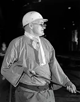 Steel worker, Park Gate steelworks, Rotherham, South Yorkshire, 1964
