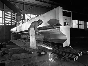 Steelworker at Park Gate Iron and Steel Co, Rotherham, South Yorkshire, April 1964