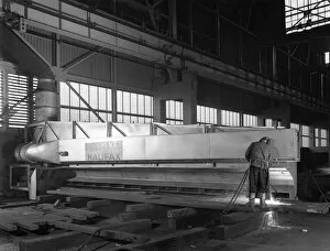 Casting Gallery: Steelworker at Park Gate Iron and Steel Co, Rotherham, South Yorkshire, April 1964