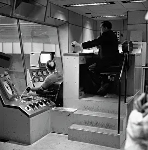 Steelworker Prints: Steelworks control centre, Park Gate Iron & Steel Co, Rotherham, South Yorkshire, 1964