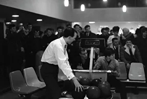 Steelworks social evening at a bowling alley, Sheffield, South Yorkshire, 1964. Artist