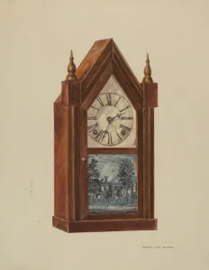 Numeral Prints: Steeple Clock, 1938. Creator: Francis Law Durand