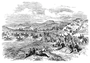Race Course Prints: Steeplechase at Punchestown Races, 1870. Creator: Unknown