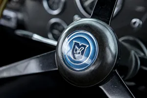 Campbell Donald Prints: Steering wheel boss of a 1961 Aston Martin DB4 GT previously owned by Donald Campbell