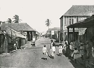 Jamaican Collection: Steet scene in Port Royal, Jamaica, 1895. Creator: York & Son