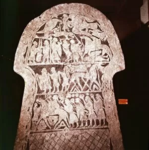 Stela from Gelgarda, Larbro, Gottland, Sweden, c20th century