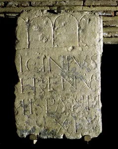 Images Dated 17th July 2012: Stela in limestone, from the Oppidum of Pamplona