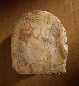 11th Century Bc Prints: Stela of Ptah, Ramesside Period (about 1307-1070 BCE). Creator: Unknown