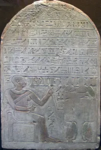 12th Dynasty Prints: Stele of the chief of treasurers Khor, Ancient Egyptian, 19th century BC