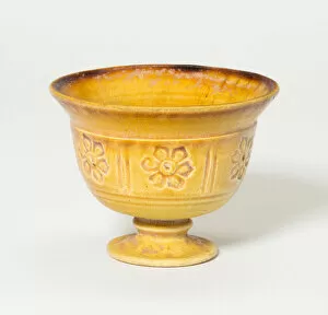 Mold Collection: Stem Cup with Florets, Tang dynasty (618-906). Creator: Unknown
