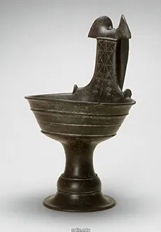 Ancient Mediterranean Prints: Stemmed Kyathos (Drinking Cup), 550-525 BCE. Creator: Unknown