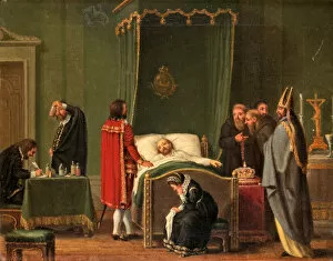 Pehr 1732 1816 Collection: Sten Sture by the Deathbed of King Charles VIII of Sweden