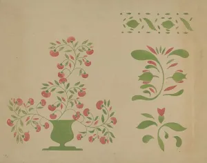 Holden Ray Prints: Stencil Wall Decoration, c. 1936. Creator: Ray Holden
