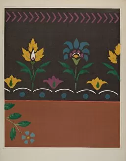 Pretty Gallery: Stencilled Floor, c. 1938. Creator: Jerome Hoxie
