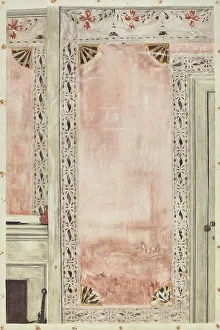 Stencilled Wall, 1935/1942. Creator: Mildred E Bent