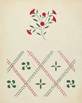 Festive Prints: Stencilled Wall, c. 1936 / 1942. Creator: Ray Holden
