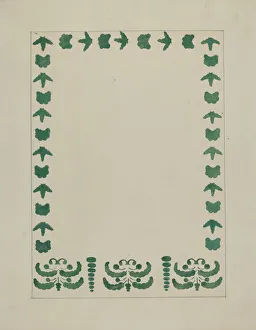 Holden Ray Prints: Stencilled Wall Decoration, c. 1936. Creator: Ray Holden
