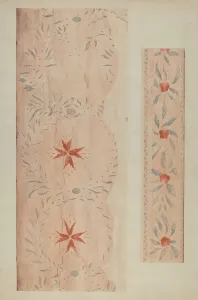 Holden Ray Prints: Stencilled Wall (From an Inn), c. 1937. Creator: Ray Holden