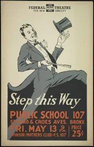 Dinner Jacket Prints: Step this Way, New York, 1938. Creator: Unknown