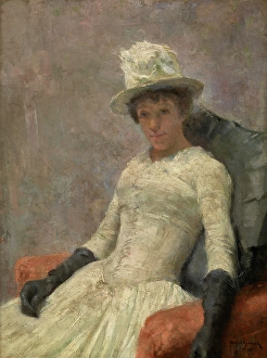 Day Dream Prints: Stephanie in White, 1885. Creator: Guillaume Van Strydonck