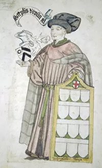Alderman Of London Collection: Stephen Broun, Lord Mayor of London 1438-1439 and 1448-1449, in aldermanic robes, c1450