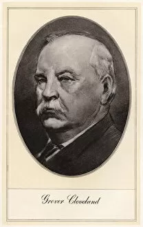 Stephen Grover Cleveland, 22nd and 24th President of the United States, (early 20th century).Artist: Gordon Ross