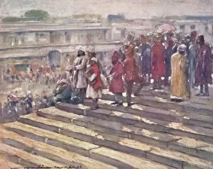 Durbar Gallery: On the Steps of the Jumma Masjid, 1903. Artist: Mortimer L Menpes