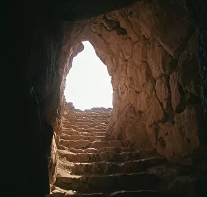 Cistern Gallery: The steps leading to the cistern in Mycenae