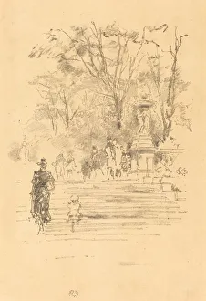 Rosenwald Collection Prints: The Steps, Luxembourg, 1893. Creator: James Abbott McNeill Whistler