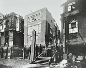 Steps down to the river, Dowgate Dock, Upper Thames Street, City of London, 1939