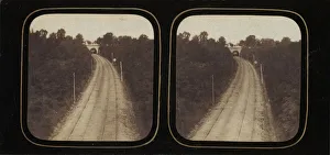 [Stereographic View of Paris-Lyon Railroad Tracks with Ghost" [Stereographic View of Paris-Lyon Railroad Tracks with Ghost"